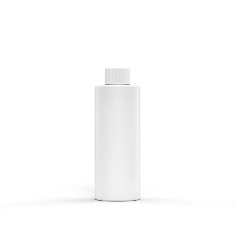 Clear Plastic Bottles Empty Round Cylinder Shape With Fine Ribbed White Cap For Fragrance Oils & Liquids