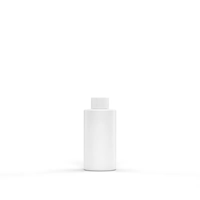 Clear Plastic Bottles Empty Round Cylinder Shape With Fine Ribbed White Cap For Fragrance Oils & Liquids