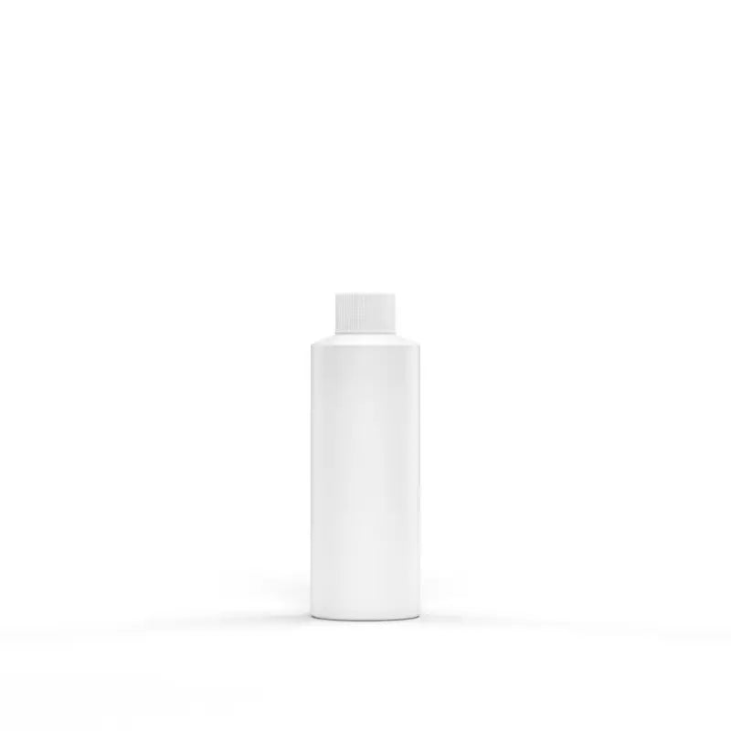 Clear Plastic Bottles Empty Round Cylinder Shape With Fine Ribbed White Cap For Fragrance Oils & Liquids