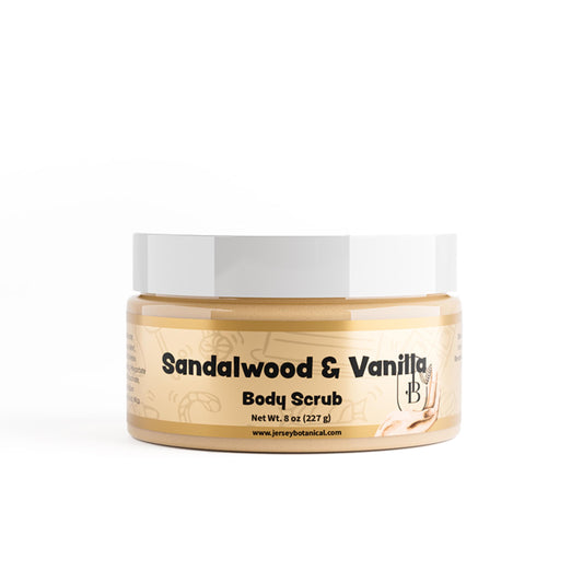 Sandalwood & Vanilla Exfoliating Body Scrub 25+ Scents With Shea Butter, Natural Sugar Scrub Exfoliant, Same-Day Shipping, BUY 2 GET 1 FREE