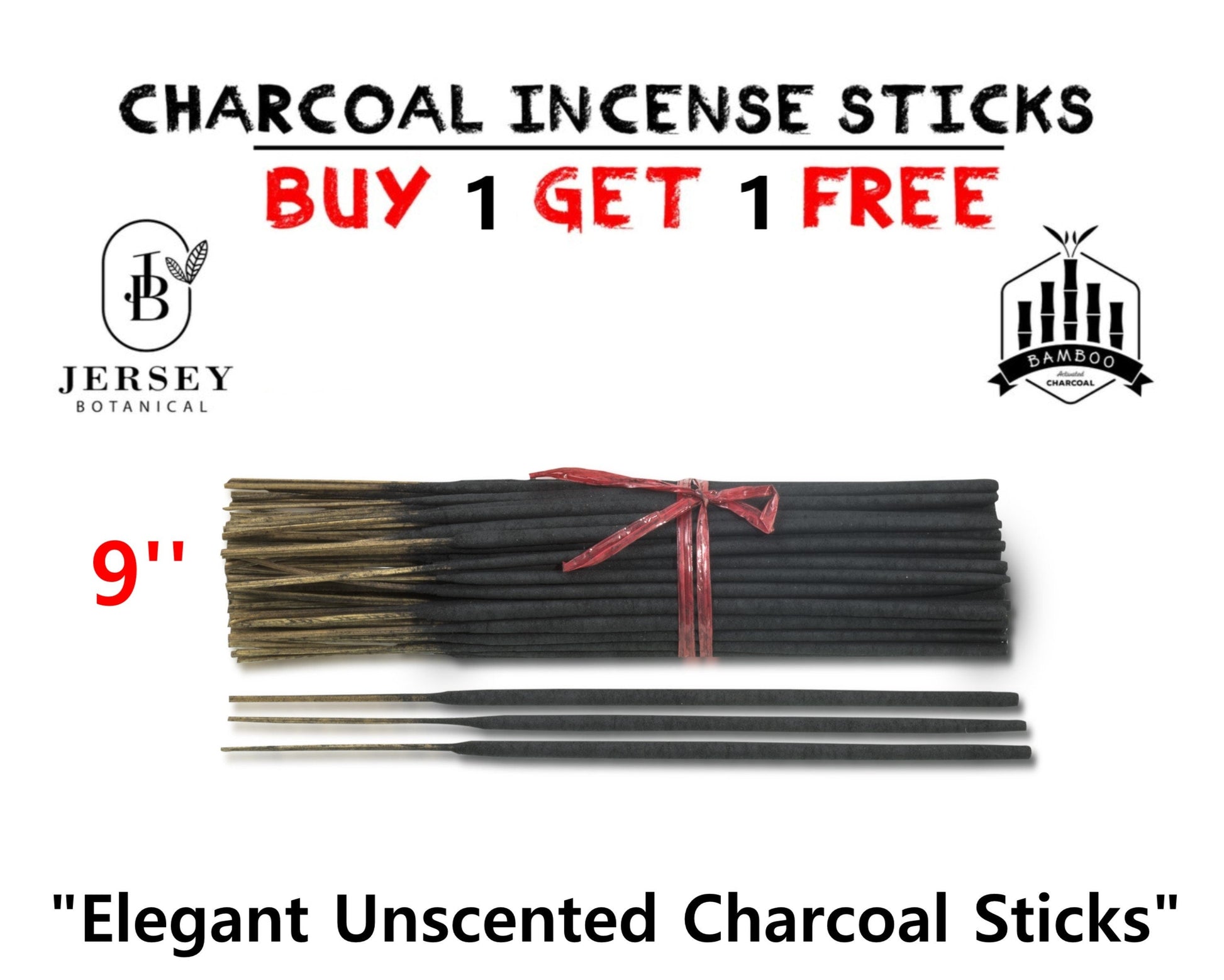100 Sticks 9 Inch Incense Sticks 9’’ UNSCENTED Charcoal Bulk Hand Dipped Wholesale Variety DIY Mix & Match. Buy 1 Get 1
