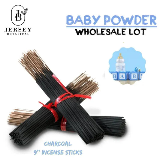 9 Inch BABY POWDER Charcoal Incense Sticks 9’’ Long Lasting Hand Dipped In Fragrance Oils Variety Bulk Wholesale Lot DIY