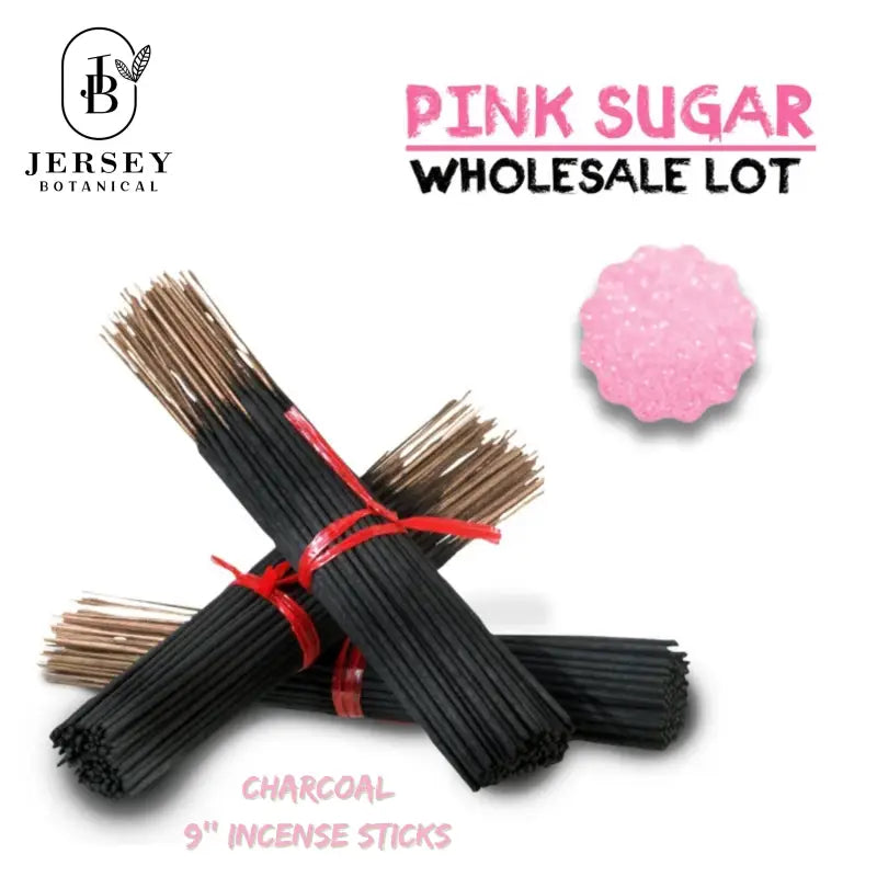 9 Inch PINK SUGAR Charcoal Incense Sticks 9’’ Long Lasting Hand Dipped In Fragrance Oils Variety Bulk Wholesale Lot DIY