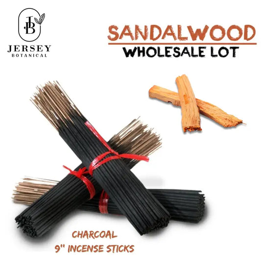 9 Inch SANDALWOOD Charcoal Incense Sticks 9’’ Long Lasting Hand Dipped In Fragrance Oils Variety BULK Wholesale Lot DIY