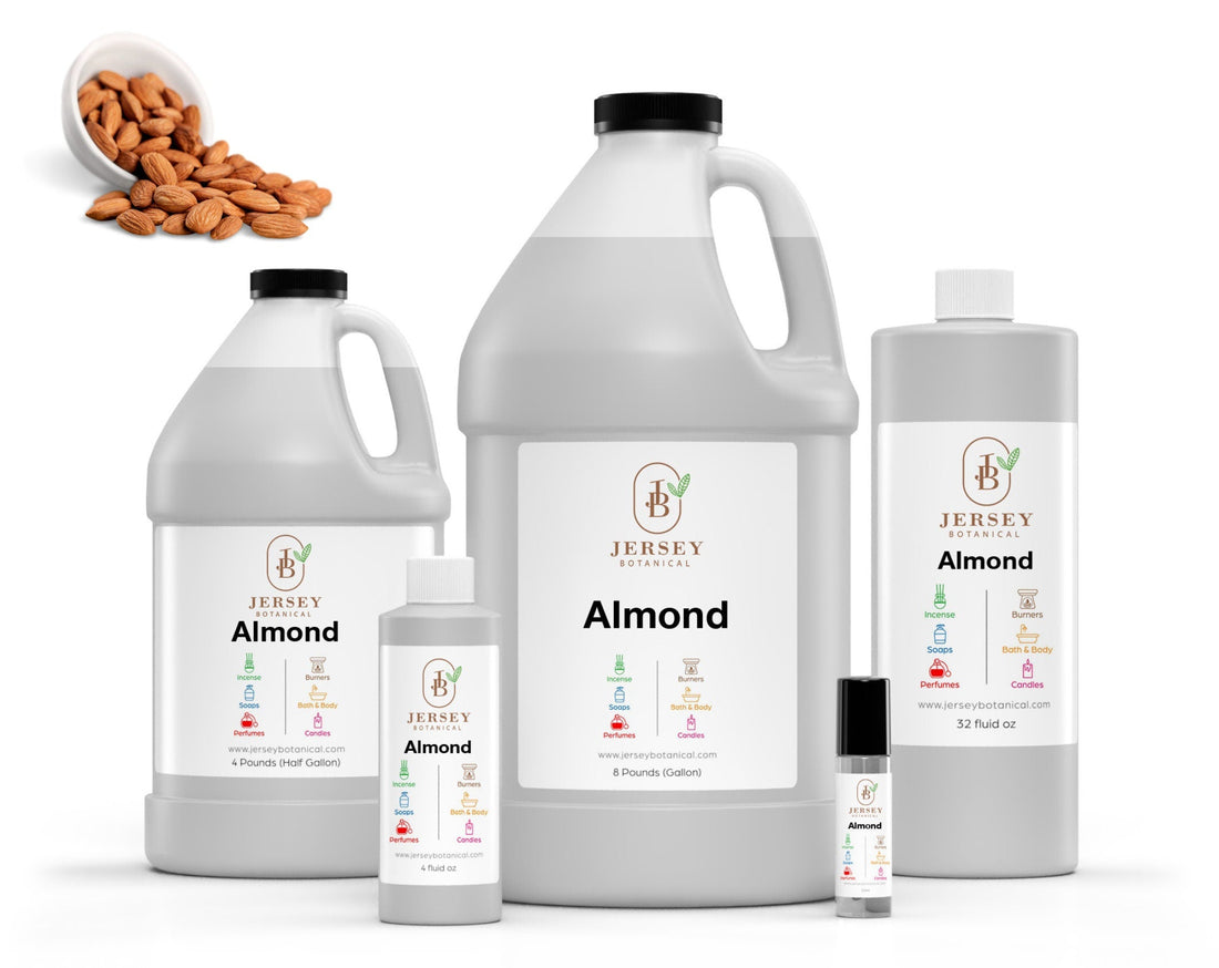 Almond Fragrance Oil Scented Oils For Body, Soap Making, Candle Making, Lotion, Perfume, Diffuser