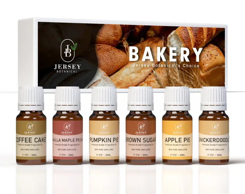 Bakery Set Premium Grade Fragrance Oils - Coffee Cake Vanilla Maple Pecan Pumpkin Pie Brown Sugar Apple Pie