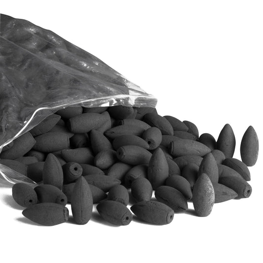 Charcoal Incense Cones BACKFLOW 2’’ Oval Rounded Longer Burn in Fragrance Oils For Waterfall Burner Incense Holder BULK