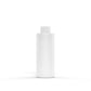 Clear Plastic Bottles Empty Round Cylinder Shape With Fine Ribbed White Cap For Fragrance Oils & Liquids