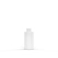 Clear Plastic Bottles Empty Round Cylinder Shape With Fine Ribbed White Cap For Fragrance Oils & Liquids