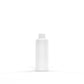 Clear Plastic Bottles Empty Round Cylinder Shape With Fine Ribbed White Cap For Fragrance Oils & Liquids
