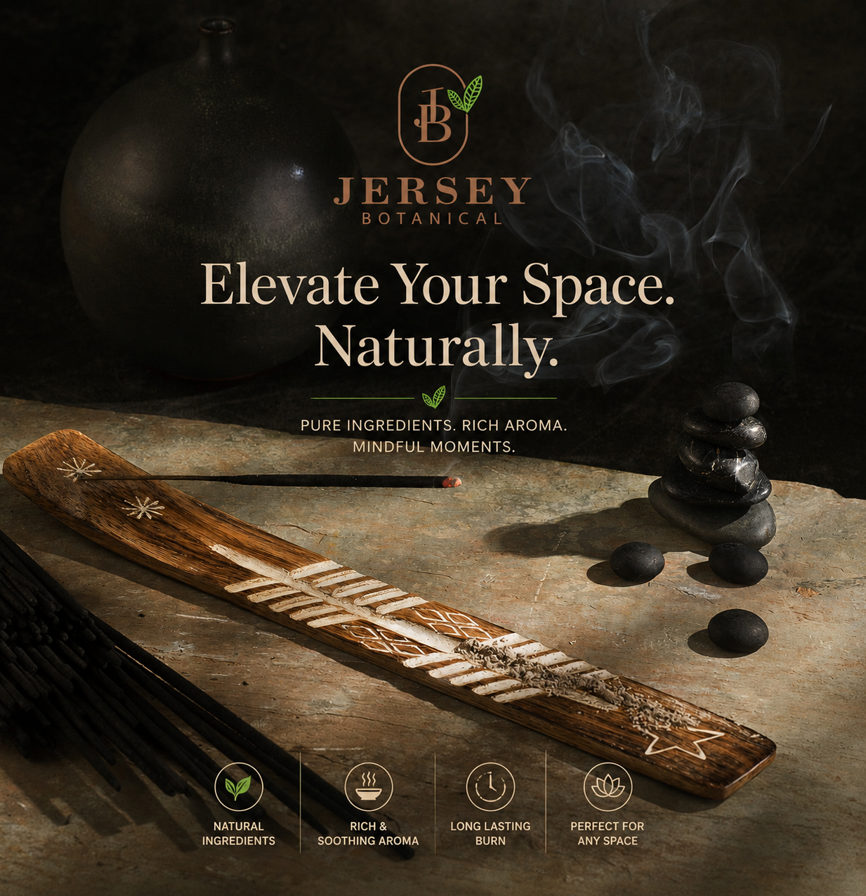 100 Incense Sticks 9'' Strong Fragrance, Hand Dipped Variety Natural Charcoal