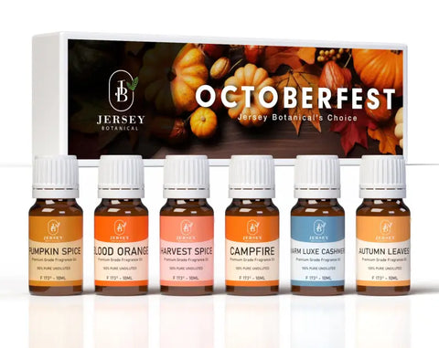 Octoberfest Set Premium Grade Fragrance Oils - Pumpkin Spice Blood Orange Harvest Spice Campfire Warm Luxe Cashmere