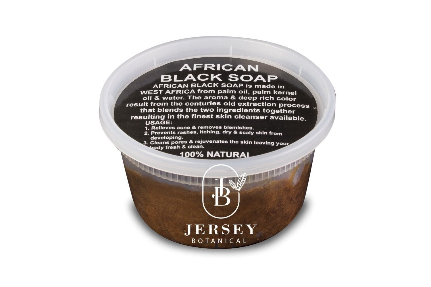 Raw African Black Soap Paste Pure Raw Unrefined 100% Natural Organic for Hair & Body Wash. Helps with Acne.