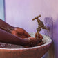 raw african black soap paste
