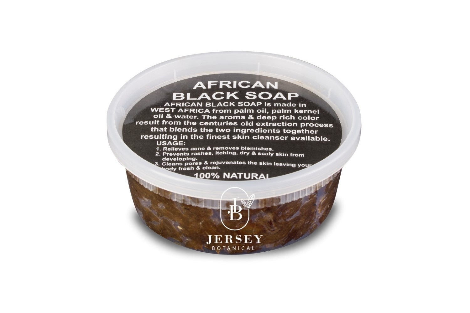 Raw African Black Soap Paste Pure Raw Unrefined 100% Natural Organic for Hair & Body Wash. Helps with Acne.