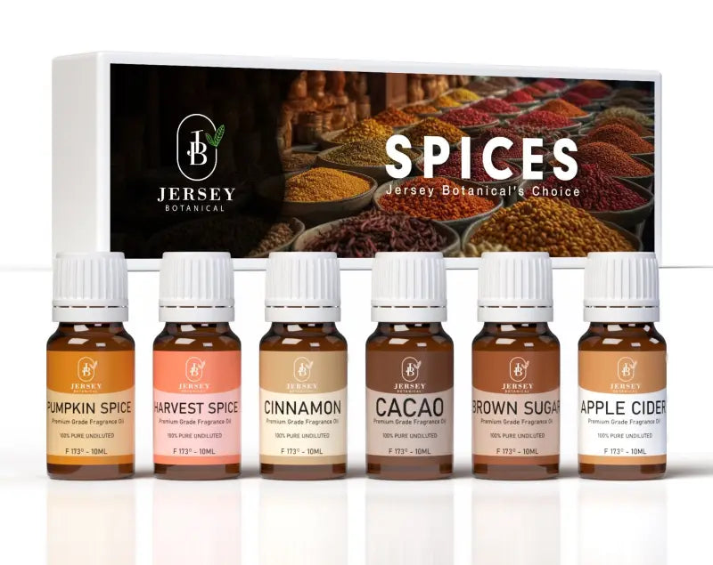 Spices Set Premium Grade Fragrance Oils - Pumpkin Spice Harvest Spice Cinnamon Cacao Brown Sugar Apple Cider