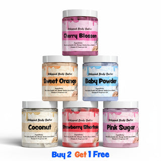 Whipped Body Butters 70+ Scents 8oz., Non-Greasy Moisturizer